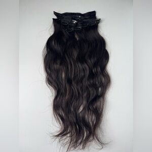 100% Human hair 22 in Natural black  Clip ins hair extensions